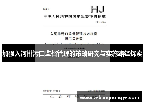 加强入河排污口监督管理的策略研究与实施路径探索