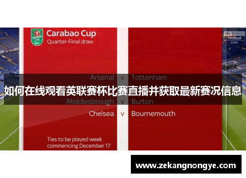 如何在线观看英联赛杯比赛直播并获取最新赛况信息